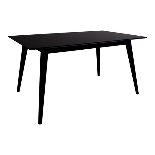 House Nordic - Table à Manger COPENHAGEN Noir et Piètement Noir 150/230x95cm - Mobilier Deco
