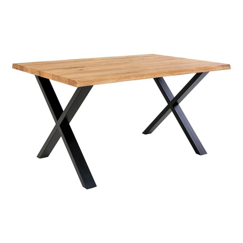 House Nordic - Table à Manger  En Chêne Vernis 140x95xh76x4 cm LONTOU - Table Salle A Manger Design
