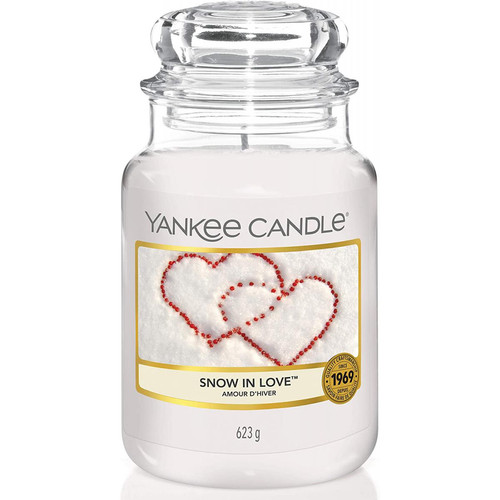 Yankee Candle Bougie - Bougie Grand Modèle Snow In Love/ L'amour D'hiver - Yankee candle bougie deco