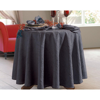 Nappe Rectangulaire Polyester Froissé Anthracite
