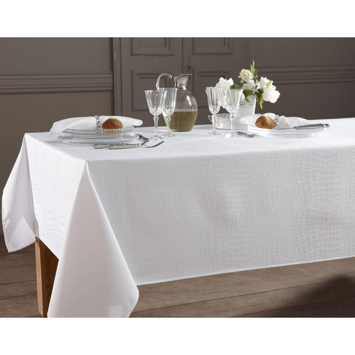 Set de tables de chevet en couleur blanche Formes Géométriques Carrés 