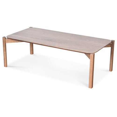 3S. x Home - Table Basse Effet Noyer L100 P50 H32Cm - Table Basse Design