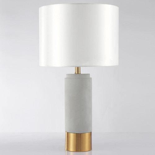 3S. x Home - Lampe de Table Zippy Béton Gris et Métal Or - Lampe