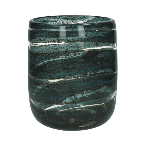 Pomax - Vase MIKONOS en Verre D16,5 bleu - Vase