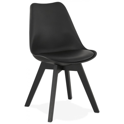 3S. x Home - Chaise Rembourrée FORISTELL Noire - Chaise Et Tabouret Et Banc Design