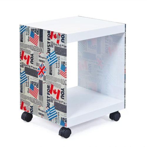 3S. x Home - Table D'Appoint FLAGCUBE Blanc - Sélection meuble & déco Industriel