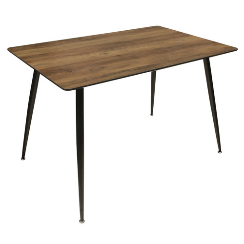 3S. x Home - Table de Repas Imitation Bois 115X75X75cm - Table Salle A Manger Design