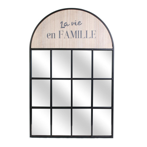 3S. x Home - Miroir Dôme Bois et Métal - Miroirs