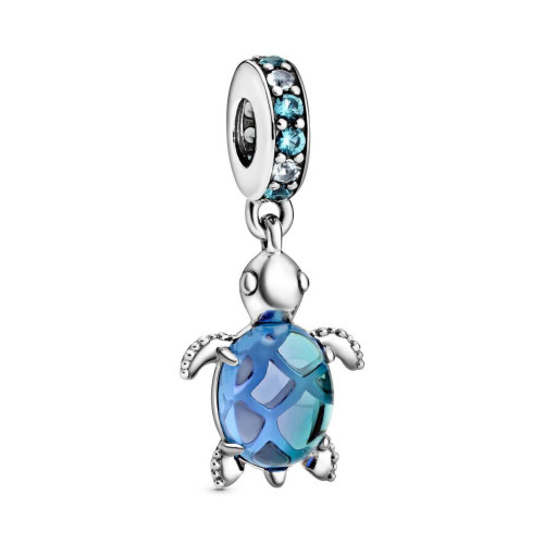 Pandora - Charm Pendant Tortue de Mer en Verre de Murano Pandora Passions - Argent - Cadeau accessoires femme Noel