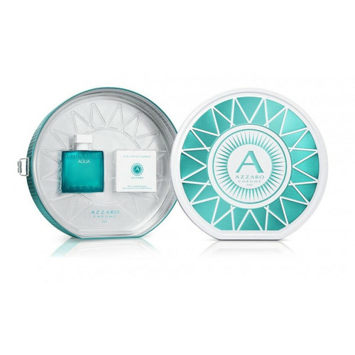 Azzaro Parfums - Coffret Azzaro Chrome Aqua - Eau de Toilette + Lentilles - Sélection Mode Fête des Pères Soins homme