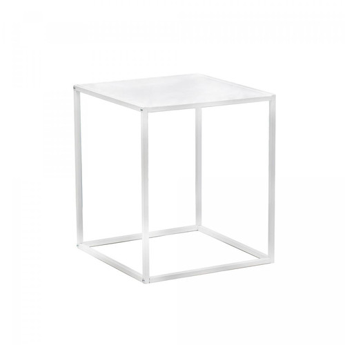 3S. x Home - Table/bout de canape en métal blanc Style Industriel - Sélection meuble & déco Industriel