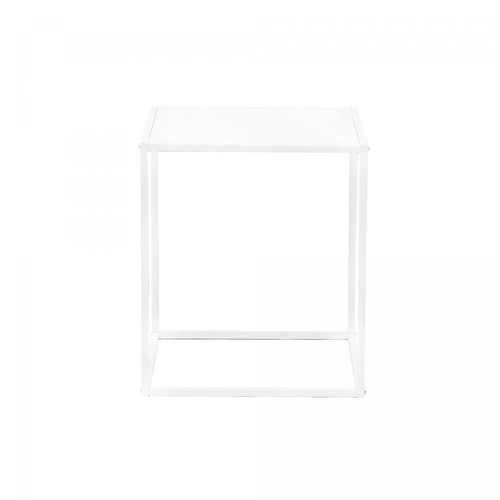 Table/bout de canape en métal blanc Style Industriel Table basse