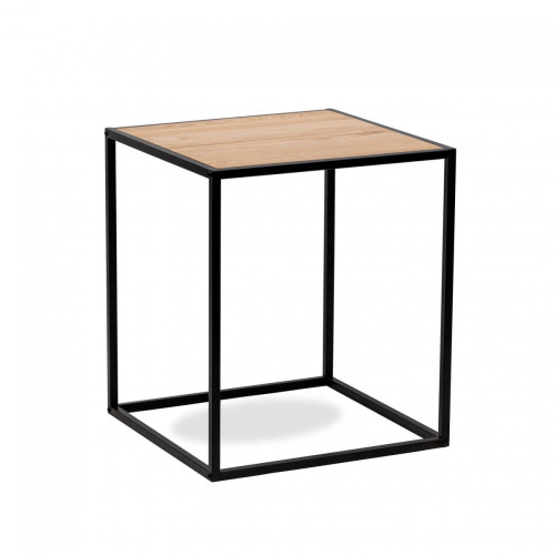 3S. x Home - Table/bout de canape en métal et en bois Style industriel - Table basse