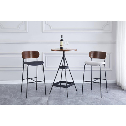 3S. x Home - Lot de 2 tabourets de bar design Noir - Soldes chaises, tabourets, bancs