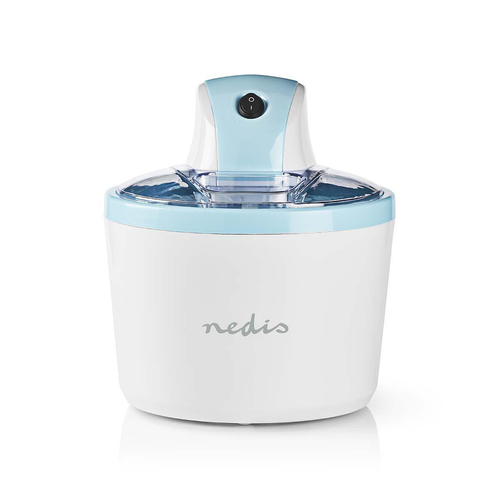 Nedis - Sorbetière 1,2l Blanc/bleu Aluminium/plastique - Appareil à boisson