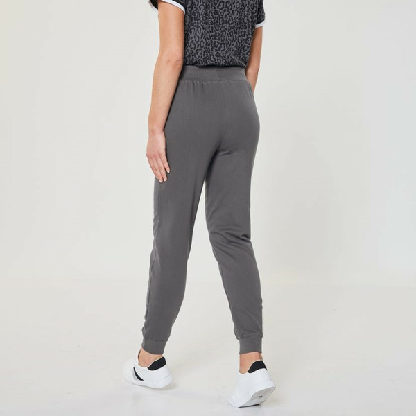 Pantalon de jogging en molleton côtelé à la taille gris Venca