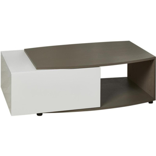 3S. x Home - Table basse Taupe PACIFIC - Collection Contemporaine Meuble Deco Design