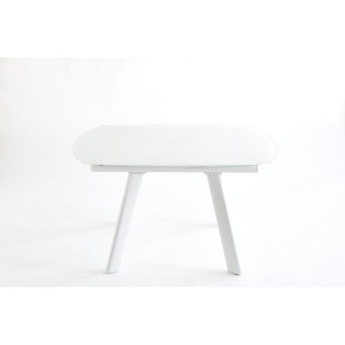 3S. x Home - Table de repas en Métal Blanc SPID - Table Salle A Manger Design