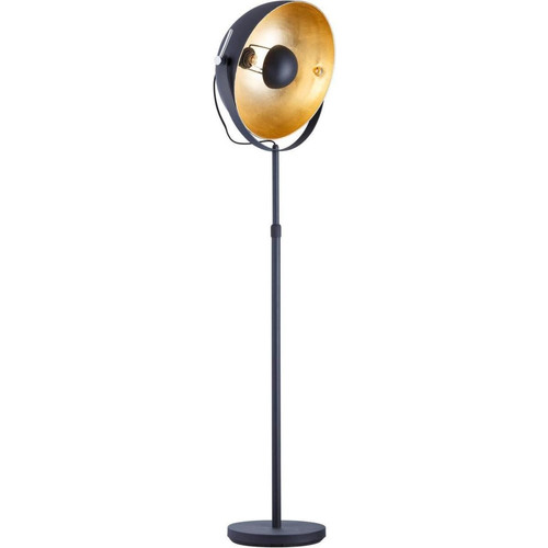 3S. x Home - Lampadaire E27 40W en Métal Noir et  Intérieur doré - Lampes et luminaires Design