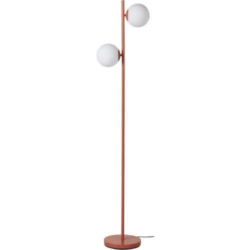 3S. x Home - Lampadaire AJ avec 2 Boules en verre Marron - Lampes et luminaires Design