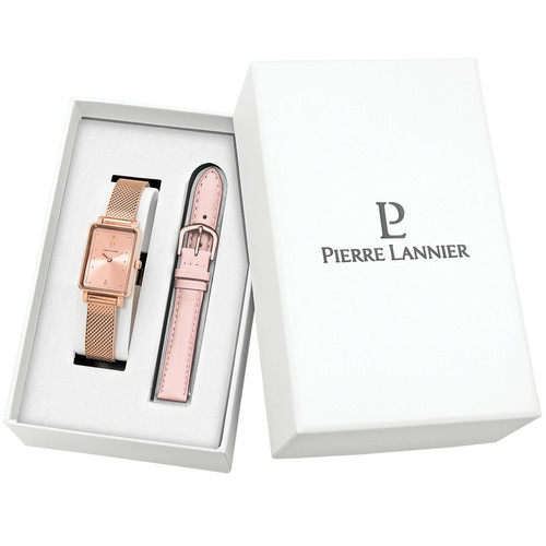 Pierre Lannier - Montre pour femme ARIANE 362J958 avec bracelet en acier doré rose - Montre femme made in france