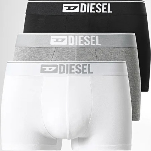Diesel Underwear - Pack de 3 boxers Damien Blanc / Noir / Gris - Diesel Underwear