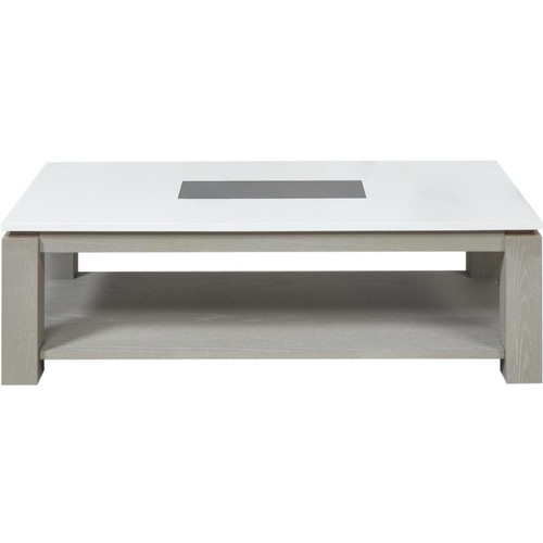 3S. x Home - Table basse en bois gris et plateau en verre  - Le salon