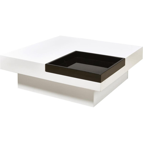 Table basse avec plateau noir incruste IRIGA Blanc  Blanc 3S. x Home Meuble & Déco
