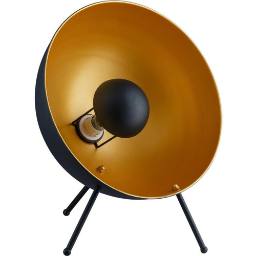 Lampe trépied style projecteur en métal Boll Noir Noir 3S. x Home Meuble & Déco