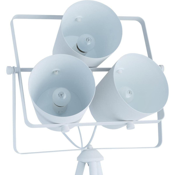 Lampadaire moderne avec 3 projecteurs en métal Asare Blanc  3S. x Home