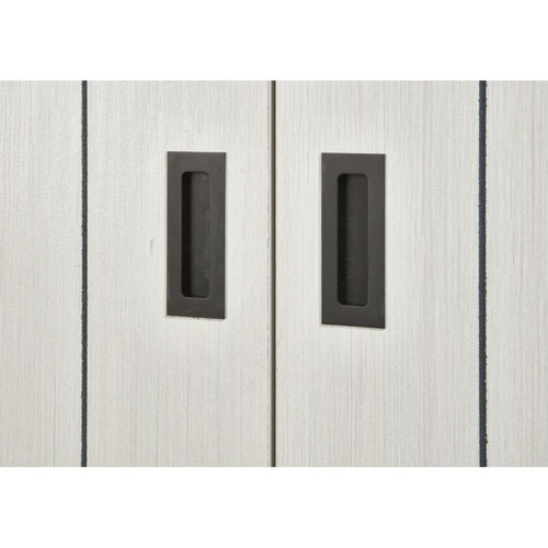 Armoire 2 portes en bois et tiroir sous-jacent BERNADO Blanc et noir Armoire