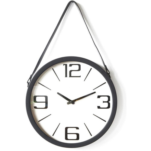 3S. x Home - Horloge ronde noire - Horloges Design