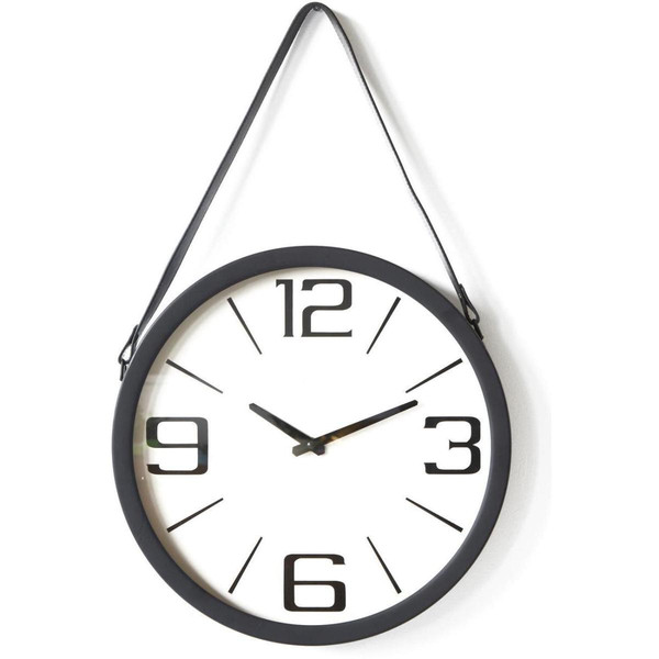 Horloge ronde design Borris Noir  Noir 3S. x Home Meuble & Déco