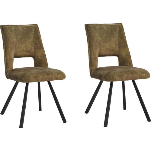 3S. x Home - Lot de 2 chaises vintage vert  - La Salle A Manger Design