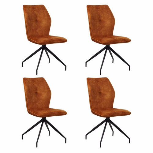 3S. x Home - Lot de 4 fauteuils pivotantes  - Chaise Design