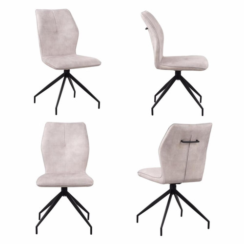 3S. x Home - Lot de 4 chaises JULES Beige - Chaise Et Tabouret Et Banc Design