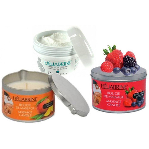 Heliabrine - COFFRET BEAUTE - Crème exfoliante et bougies de massage parfumées - Crèmes hydratantes