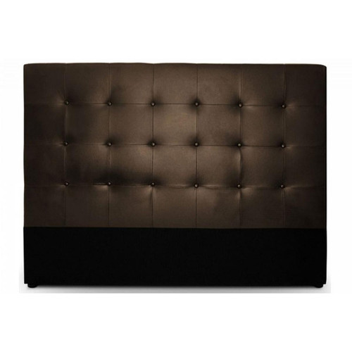 3S. x Home - Tête de lit capitonnée 160cm Cocoon choco - Sélection meuble & déco Intemporel