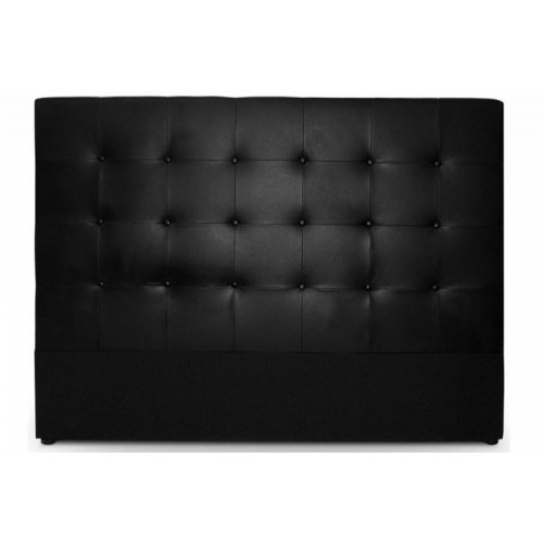3S. x Home - Tête de lit capitonnée 180 cm Cocoon noir - Sommier, lit
