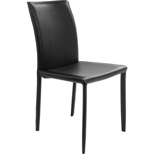 Kare Design - Chaise  surpiqué noir Vik - Mobilier Deco