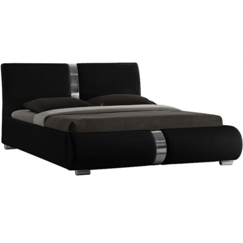 3S. x Home - Lit Design Noir 140x190cm VITARO - Sélection meuble & déco Intemporel