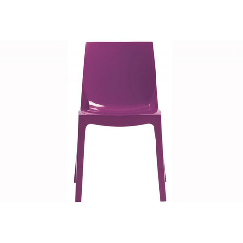 3S. x Home - Chaise Design Violette Laquée LADY - Sélection meuble & déco Intemporel