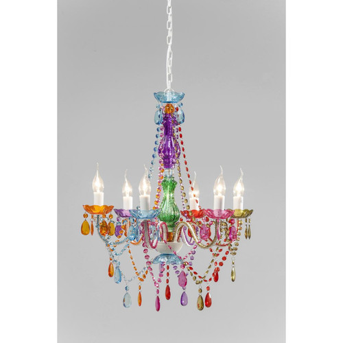 Kare Design - Lustre Baroque Multicolore 6 Bras Crystal - Suspension