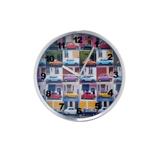 Kare Design - Horloge Murale Multicolor Cars - Horloges Design