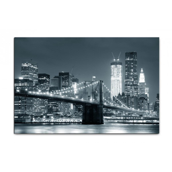 Tableau New York City By Night L.80 x H.55 cm  MARVIN Multicolore 3S. x Home Meuble & Déco
