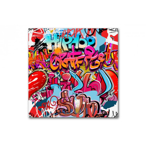 3S. x Home - Tableau Graffiti Multicolore 60X60 cm - Tableau, toile