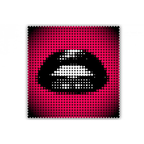 Tableau Bouche Pop Pixel 60X60 cm