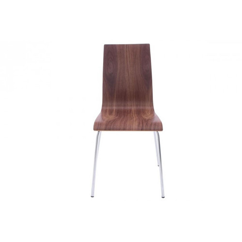 3S. x Home - Chaise design en Bois de Noyer DEMAY - Chaise marron