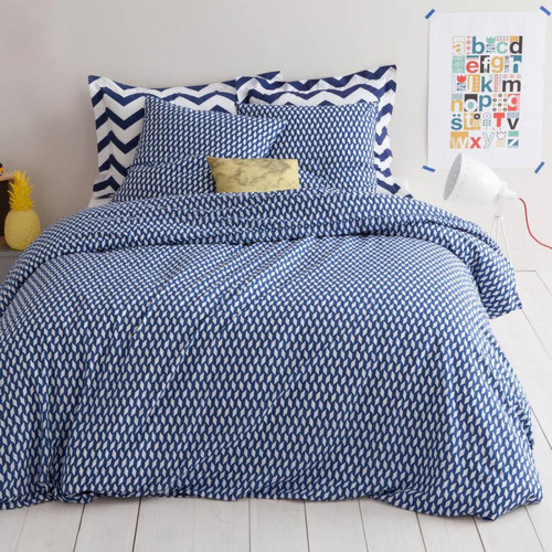 Parure de lit polycoton KARAT - Bleu 3S. x Collection (Nos Imprimés) Linge de maison