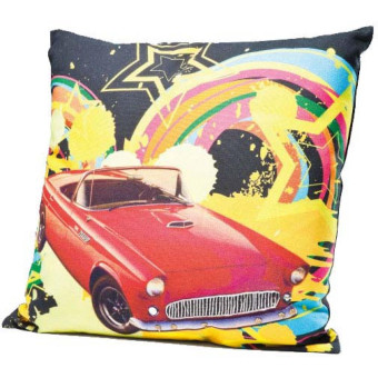 Coussin Road Trip Disco Voiture Rouge
